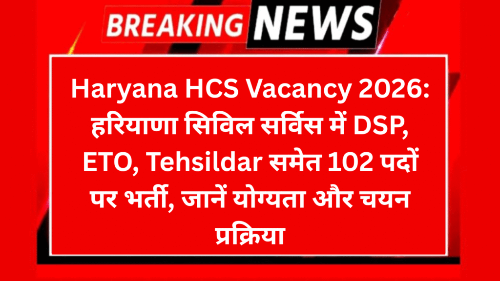 Haryana HCS Vacancy 2026