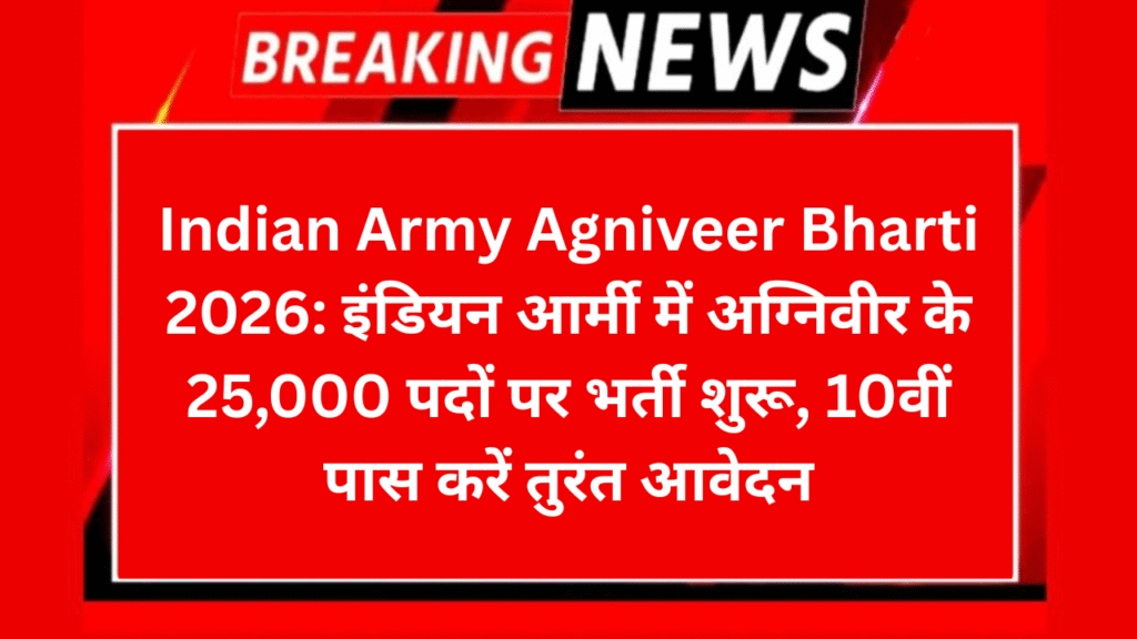 Indian Army Agniveer Bharti 2026: 